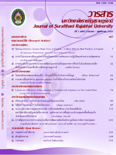 					View Vol. 1 No. 2 (2551): วารสารมนุษยศาสตร์และสังคมศาสตร์ มหาวิทยาลัยราชภัฏสุราษฎร์ธานี ปีที่ 1 ฉบับที่ 2 มิถุนายน - พฤศจิกายน 2551
				